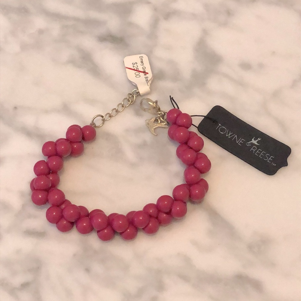 Magenta beaded bracelet by Towne & Reese